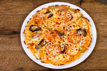 Pizza with eggplant