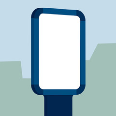 Street billboard isolated for product branding or publicity.