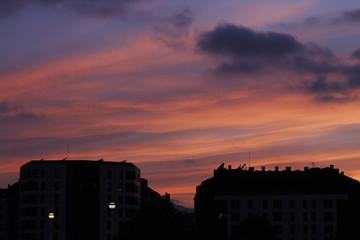 Twilight hour in the city