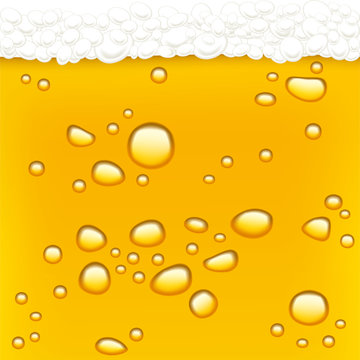 Beer drops. Blond beer and foam. Background.
