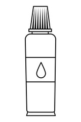 glue bottle school supply icon