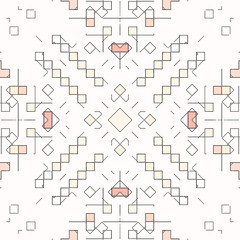 Contour pattern abstract background design, seamless hand.