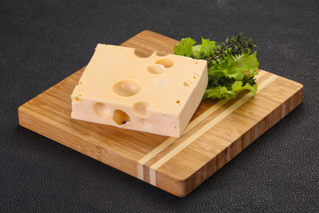 Maasdam cheese brick