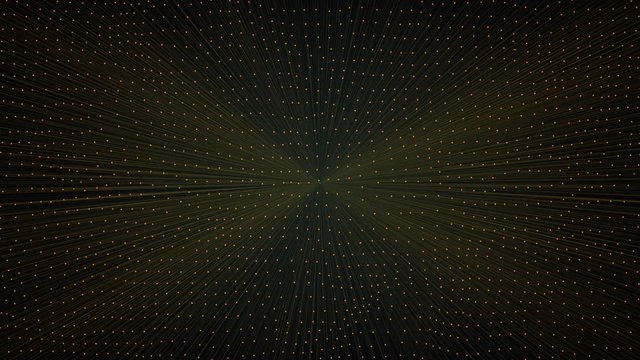 Abstract computer generated geometrical animation, amorphous shape from dots and lines, abstract animation of future shape, 4K animation for web or presentation