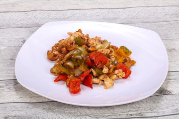 Roasted pork with vegetables