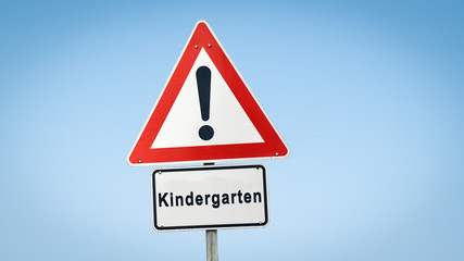 Street Sign to Kindergarten