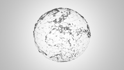 Abstract globe network 3D illustration