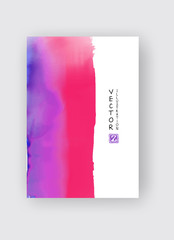 Watercolor color design banner. Vector illustration