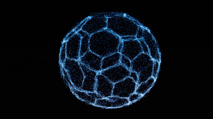 e-sport abstract technology. Digital soccer ball network connections