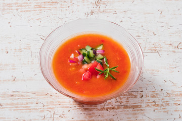 ガスパチョ　スペインの冷たいスープ　gazpacho (spanish cold soup)