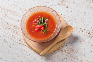ガスパチョ　スペインの冷たいスープ　gazpacho (spanish cold soup)