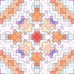 Mosaic abstract background pattern stained, art contemporary.