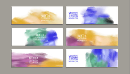 Vector banner shapes collection isolated on gray