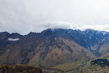View on the Caucasus mountains in Georgia