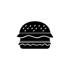 Burger vector icon on white background