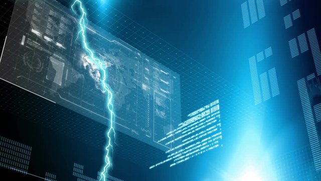 Lightning and futuristic interface