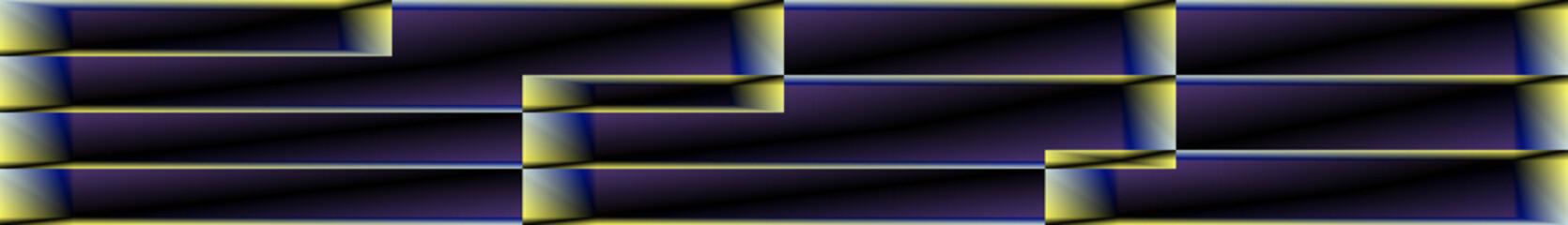 Fototapeta premium Digital Art, panoramic abstract three-dimensional objects with soft lighting, Germany