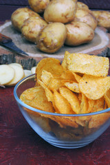 Chips, sauce and potatoes
