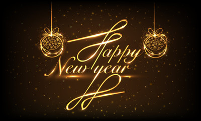 Poster or banner design for Happy New Year 2015 celebration.