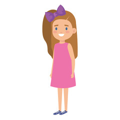 happy student girl comic character