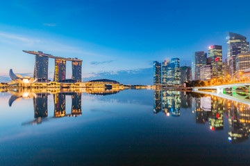 Singapore, the modern capital with skyscrapers