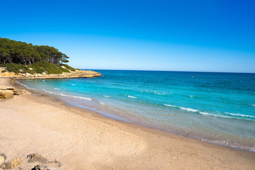 Cala de roca Plana beach in Tarragona