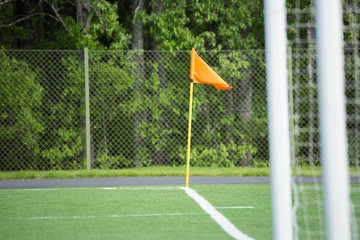 Corner Flag on Football (Soccer) Pitch