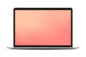 Laptop computer mockup. Laptop computer mockup with screen isolated on white background.