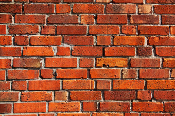 old red brick wall as texture