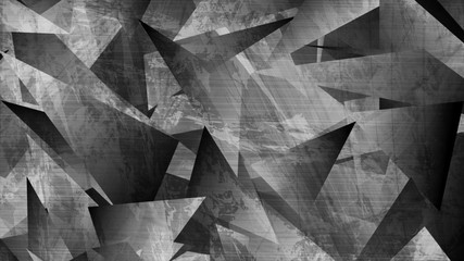 Grey grunge 3d polygonal tech abstract background