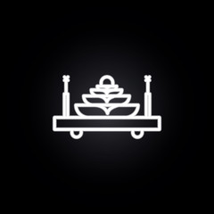 parade car, flame neon icon. Elements of carnival and amusement set. Simple icon for websites, web design, mobile app, info graphics