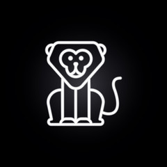 circus Leon neon icon. Elements of carnival and amusement set. Simple icon for websites, web design, mobile app, info graphics