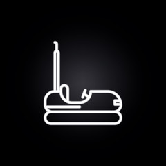 dodgem neon icon. Elements of carnival and amusement set. Simple icon for websites, web design, mobile app, info graphics