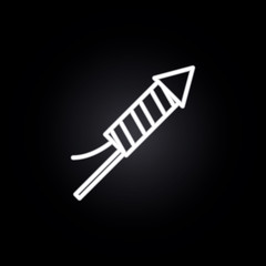fireworks neon icon. Elements of carnival and amusement set. Simple icon for websites, web design, mobile app, info graphics