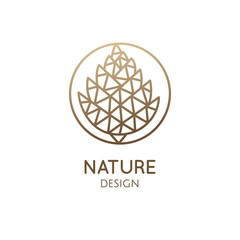 Abstract floral plant logo geometric shapes