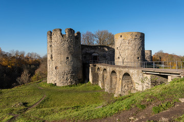 Fototapeta na wymiar medieval fortress in Koporye in the autumn main entrance