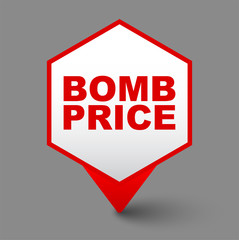 red vector banner bomb price