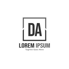 DA Letter Logo Design. Creative Modern DA Letters Icon Illustration