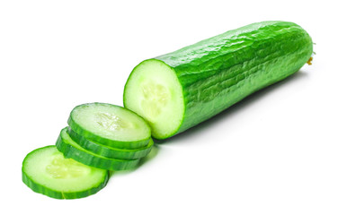 Cucumber isolated on white background