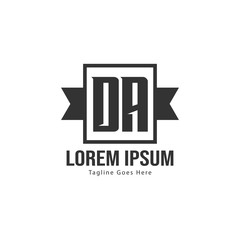 DA Letter Logo Design. Creative Modern DA Letters Icon Illustration