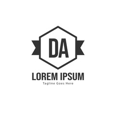 DA Letter Logo Design. Creative Modern DA Letters Icon Illustration