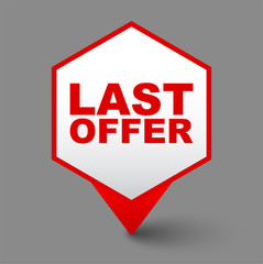 red vector banner last offer