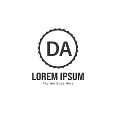 DA Letter Logo Design. Creative Modern DA Letters Icon Illustration