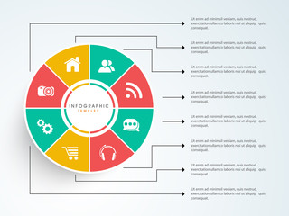 Business infographics with user interface.
