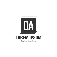 DA Letter Logo Design. Creative Modern DA Letters Icon Illustration