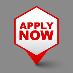 Fototapeta premium red vector banner apply now