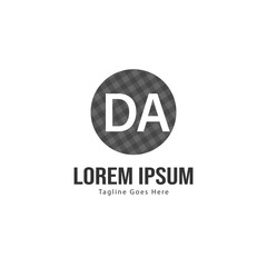 DA Letter Logo Design. Creative Modern DA Letters Icon Illustration
