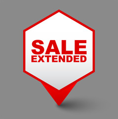 red vector banner sale extended