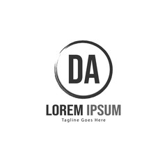 DA Letter Logo Design. Creative Modern DA Letters Icon Illustration