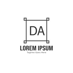 DA Letter Logo Design. Creative Modern DA Letters Icon Illustration